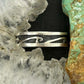 Cyrus Josytewa Hopi Native American Sterling Silver Wave Unisex Band Ring Size 9.5