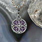 Carolyn Pollack Sterling Silver Fuchia Reversable Enhancer Pendant For Women