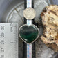 Sterling Silver Southwestern Style Malachite Heart Shape Ring Size 6 For Women