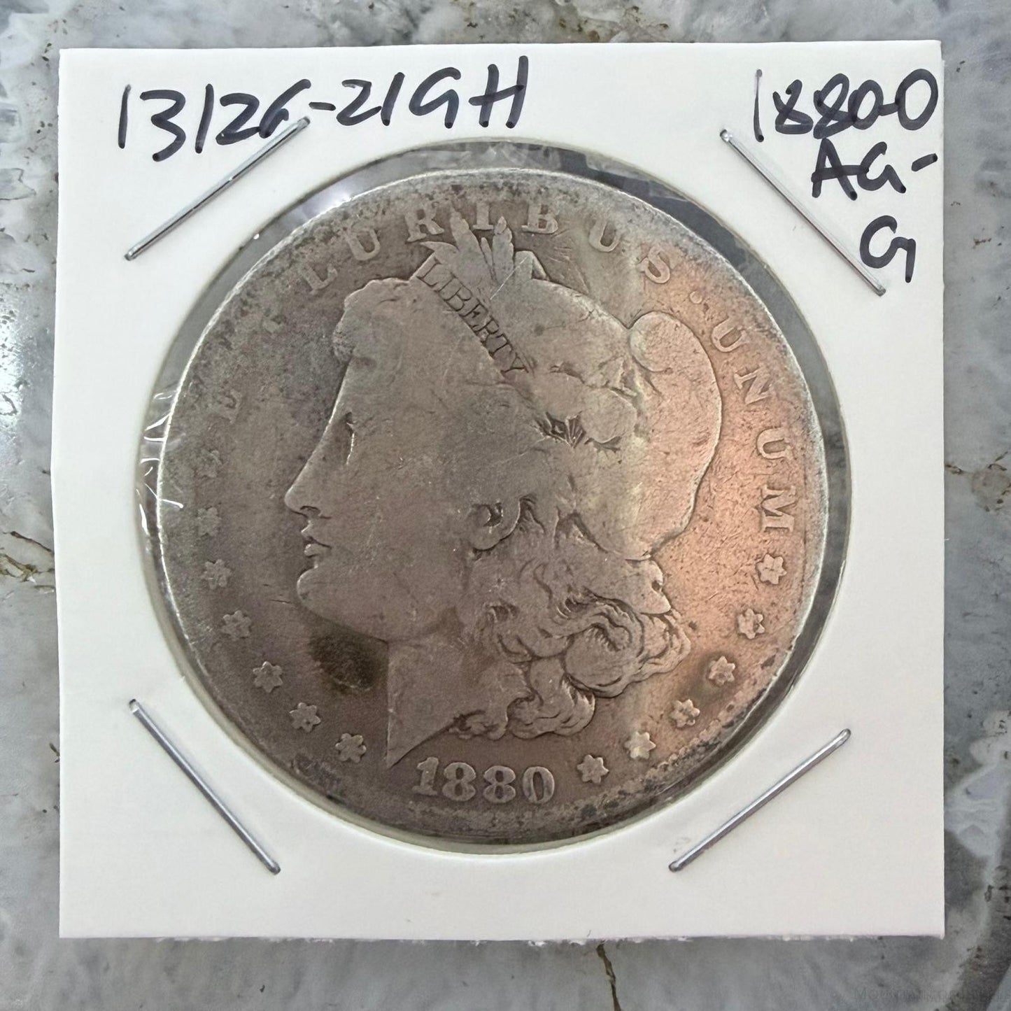 1880-O US 90% Morgan Silver Dollar AG-G #13126-21GH