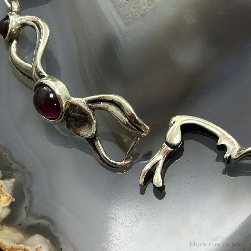 Carolyn Pollack Sterling Silver Multi-Gemstone Link Foldover Bracelet For Women