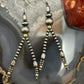 Various Sizes Navajo Pearl Beads Sterling Silver Dangle Earrings For Women
