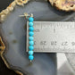 Sterling Silver 9 Rounded Turquoise Beads Long Dangle Earrings For Women