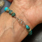 Sterling Silver Natural Turquoise Beads 7" Bracelet For Women #1
