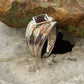 Carolyn Pollack Sterling Silver Faceted Garnet Decorated Ring For Women