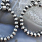 Navajo Pearl Bead 4 mm Sterling Silver Hoop Dangle Earrings For Women