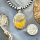 Sterling Silver Southwestern Style Oval Yellow Jasper Pendant For Women #1