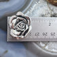 Sterling Silver Fashion Electroform Decorated Rose Pendant- Taxco Mexico