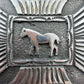 Emerson Kinsel Native American Sterling Silver Heavy Horse Belt Buckle For Men