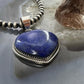 Sterling Silver Southwestern Style Lapis Lazuli Heart Pendant For Women