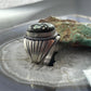 Native American Sterling Silver Oval Turquoise w/Matrix Shield Ring Size 9.5 For Men