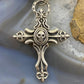 Sterling Silver Gothic Cross with a Skull Unisex Pendant