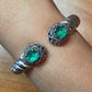 Carolyn Pollack Sterling Silver Malachite Doublet Decorated Hinged Bracelet For Women #1