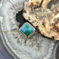 Sterling Silver Southwestern Style Square Shattuckite Ring Size 7.25 For Women