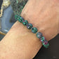 Sterling Silver Ruby Zoisite Beads 8" Bracelet For Women