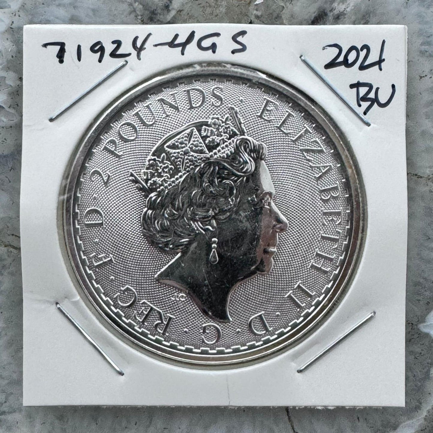 2021 UK 1.0 Troy Ounce .999 Fine Silver Britannia Round BU #71924-4GS