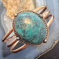 Copper Southwestern Style Oval Tibetan Turquoise Decorated Bracelet For Women