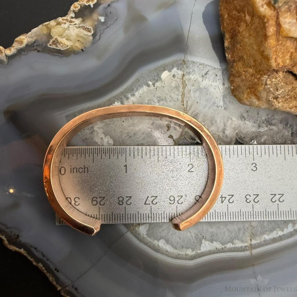 Wylie Secatero Navajo Sterling Silver & Copper Stamped Bracelet For Women #1