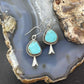 Sterling Silver Southwestern Style Turquoise Squash Blossom Dangle Earrings For Women #4