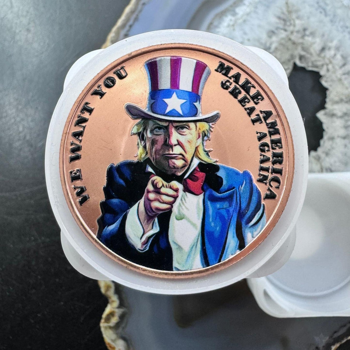 Make American Great Again One AVDP Ounce .999 Colorized Fine Copper Roll of 20