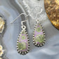 Sterling Silver Southwestern Style Teardrop Stichtite Dangle Earrings For Women