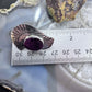 Abraham Begay Native American Sterling Silver Purple Spiny Oyster Overlay Post Earrings For Women