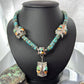 Cliffton Aguilar Santo Domingo Sterling Silver & Turquoise Beads w/Pendant 18" Necklace