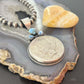 Genuine 1926 90% Peace Silver Dollar Coin Golden Hill Turquoise Unisex Pendant