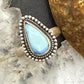 Sterling Silver Southwestern Style Teardrop Golden Hill Turquoise Adjustable Ring For Women #1