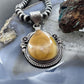 Sterling Silver Southwestern Style Teardrop Banded Agate Decorated Pendant For Women