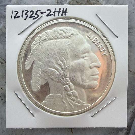 US One Troy Ounce Buffalo Indian Head Design .999 Fine Silver Round #121325-2HH