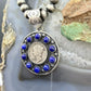 Genuine 1941 90% Silver Mercury Dime Coin w/Lapis Decorated Unisex Pendant