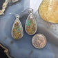 Sterling Silver Southwestern Style Teardrop Royston Turquoise Dangle Earrings For Women