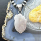 Sterling Silver Southwestern Style Elongated Oval Ruby Zoisite Decorated Pendant For Women