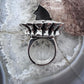 Sterling Silver Electroform Rounded Petals Flower Fashion Ring For Women, Taxco Mexico