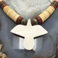 Vintage Native American Shell Beads & Jasper w/ Bird Pendant Necklace For Women