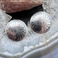 Native American Sterling Round Stamped Floral Concho Stud Earrings For Women