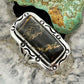 Native American Sterling Silver Rectangle Black Jack Bar Ring Size 6.75 For Women