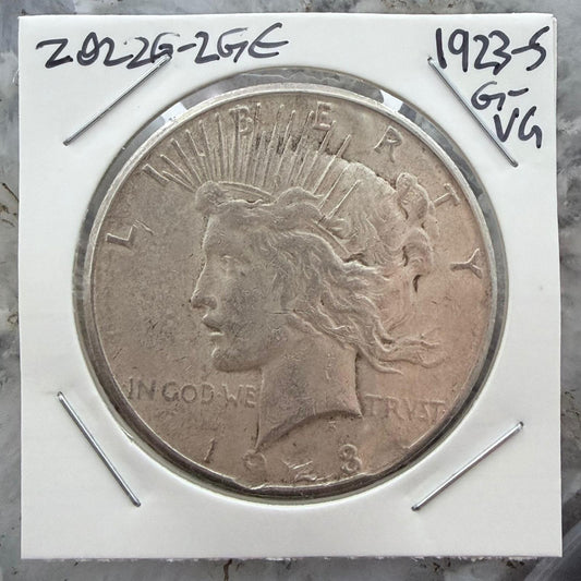 1923-S US 90% Peace Silver Dollar G-VG #20226-2GE