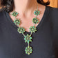 Sterling Silver Southwestern Style Sonora Gold Turquoise Cluster 19" Necklace For Women