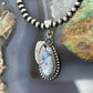 Sterling Silver Southwestern Style Teardrop Golden Hill Turquoise Leaves Pendant For Women #1