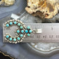 Sterling Silver Southwestern Style Multi Turquoise Decorated Naja Pendant For Women