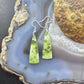 Sterling Silver Triangle Vesuvianite Slab Dangle Earrings For Women #236