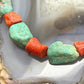 Carolyn Pollack Sterling Silver Natural Turquoise & Coral Beads 16"-18" Necklace For Women