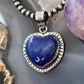 Sterling Silver Southwestern Style Lapis Heart Decorated Pendant For Women