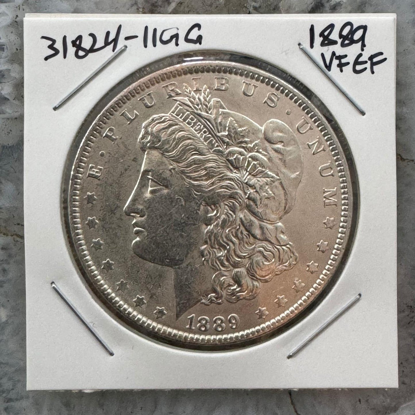 1889 US Morgan Silver Dollar VF-EF #31824-11GG