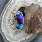 Sterling Silver Southwestern Style Oval Purple Mohave Turquoise Ring Size 7 For Women
