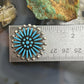 Sibert Bowannie Zuni Native American Sterling Silver Needlepoint Turquoise Brooch For Women