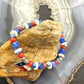 Carolyn Pollack Sterling Silver Multi Gemstone Bead w/Texas Flag Charm Bracelet For Women