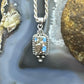 Sterling Silver Southwestern Style Golden Hill Turquoise Decorated Pendant For Women